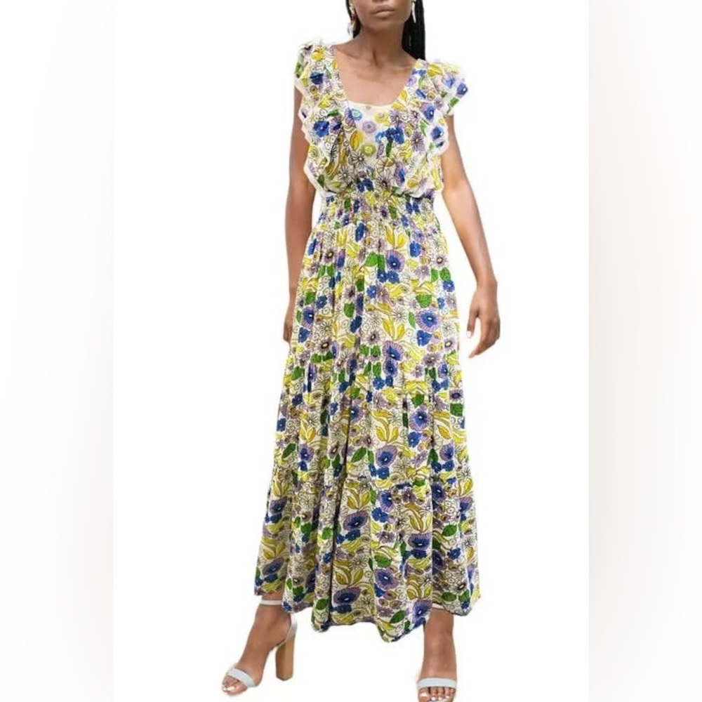 BAROK PARIS Floral Ruffle Dress‎